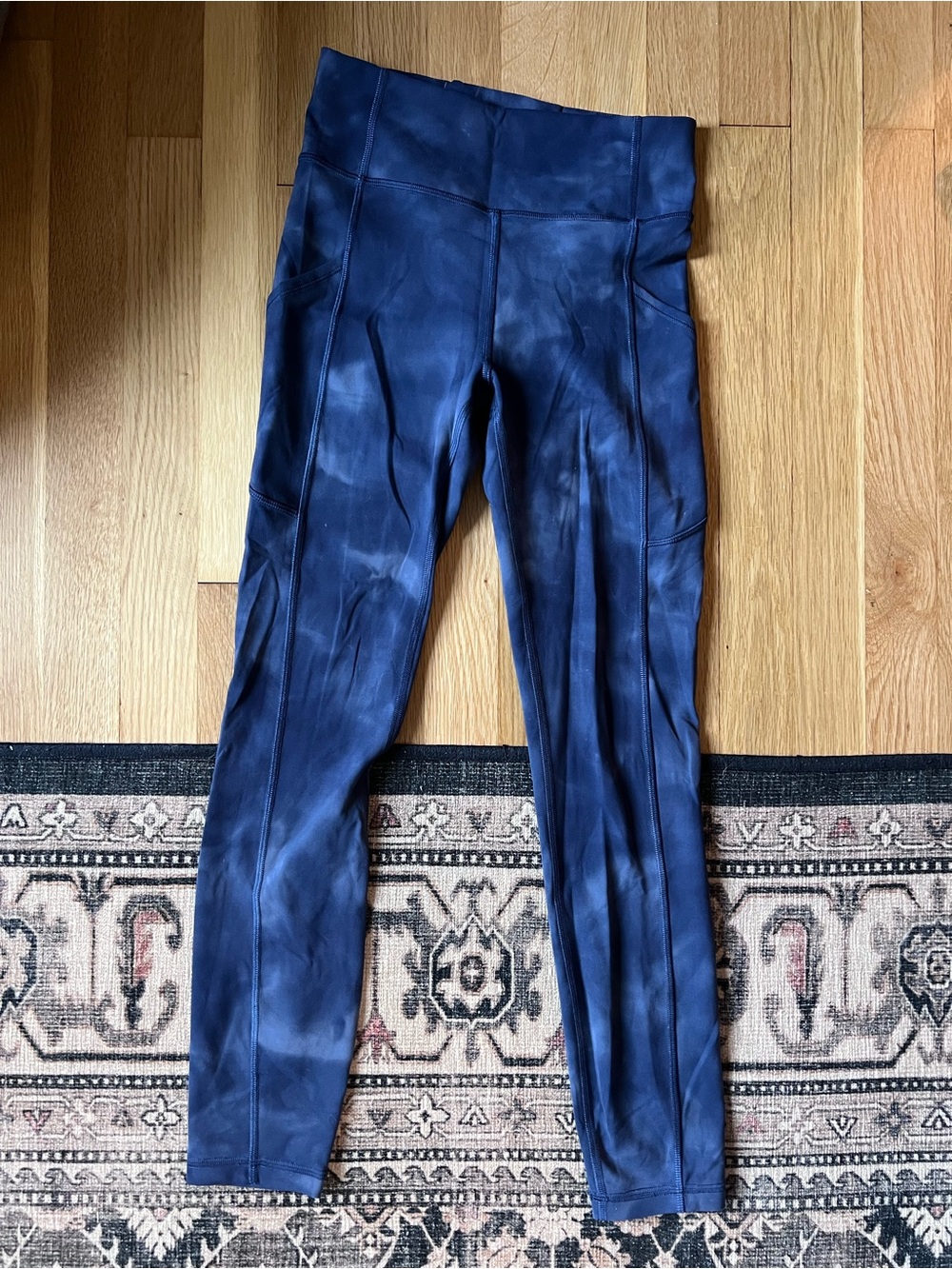 lululemon athletica Navy Tie-Dye High-Rise Leggings